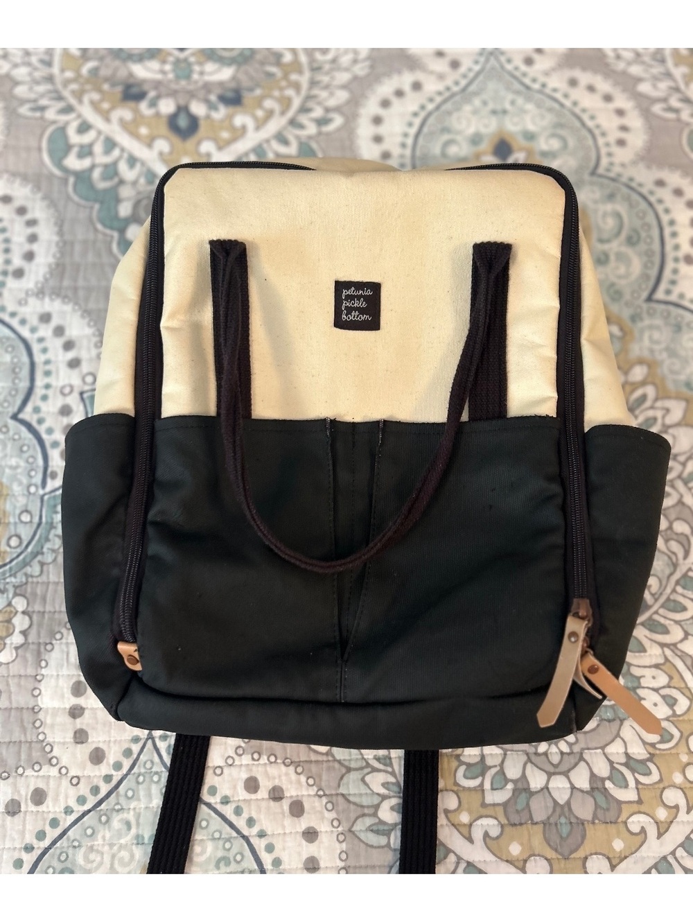 Petunia Pickle Bottom Two-Tone Canvas Backpack